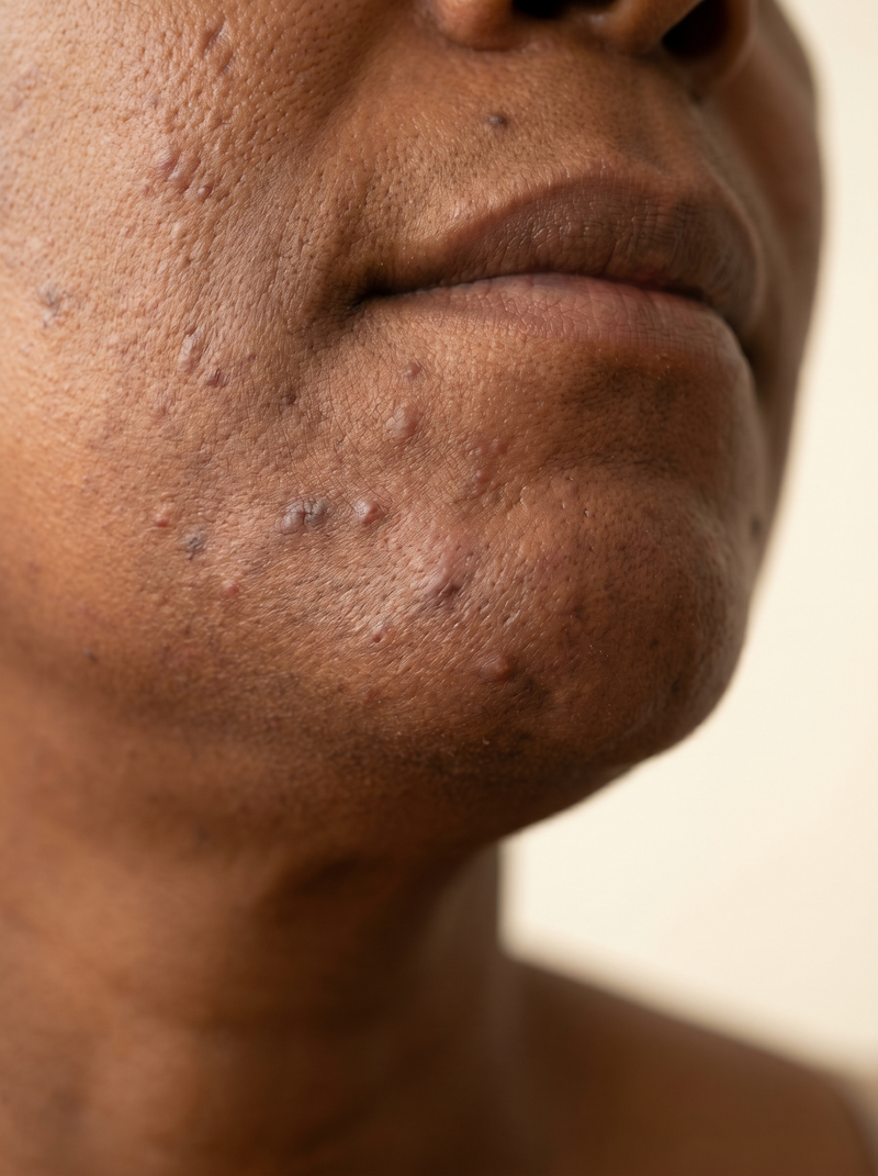 Cicatrices d'acné et imperfections