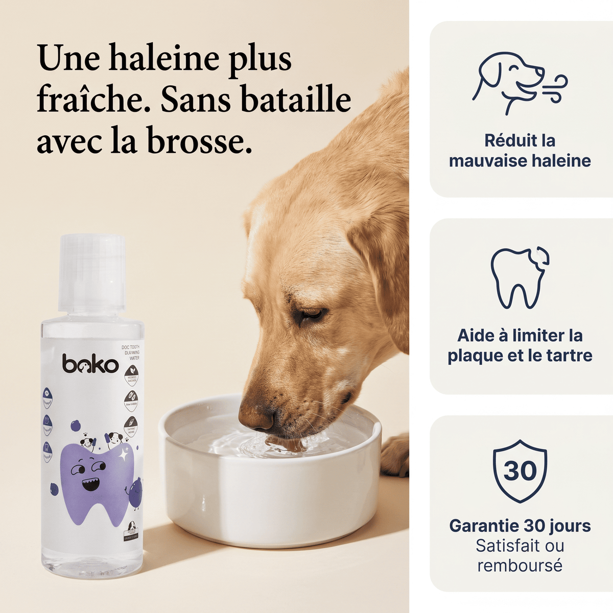 Bako Dental+™ — Additif dentaire pour chien, 200 ml